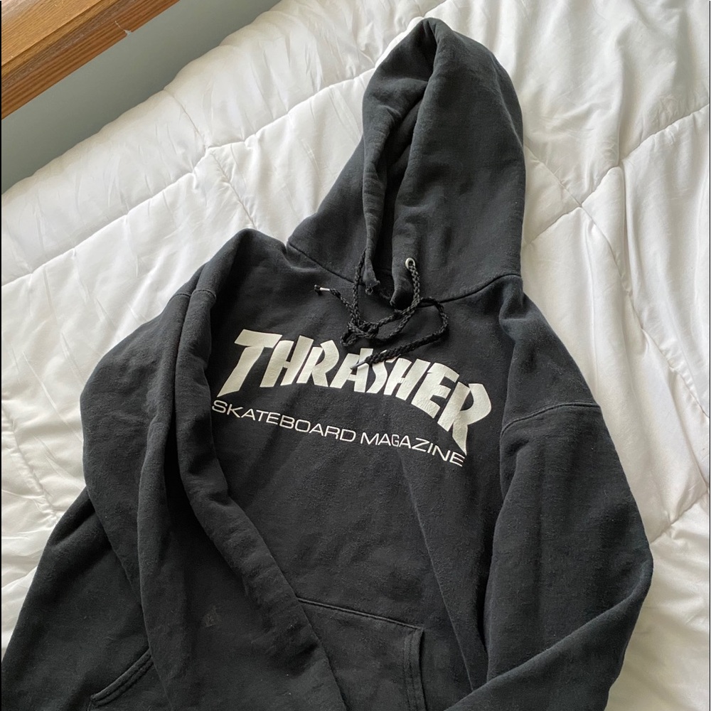Black thrasher hoodie